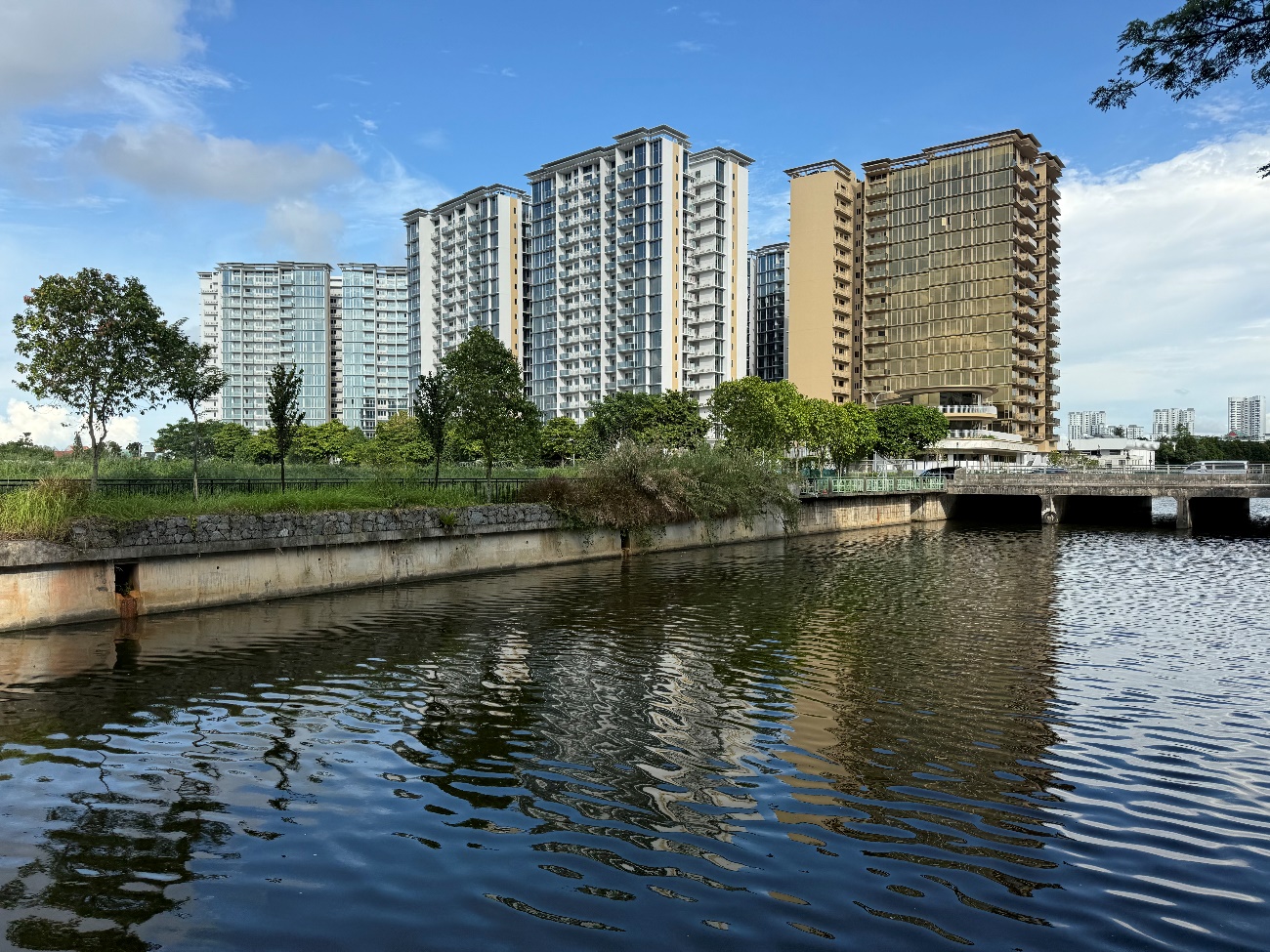 Completed Grand Dunman development viewed across the waterfront