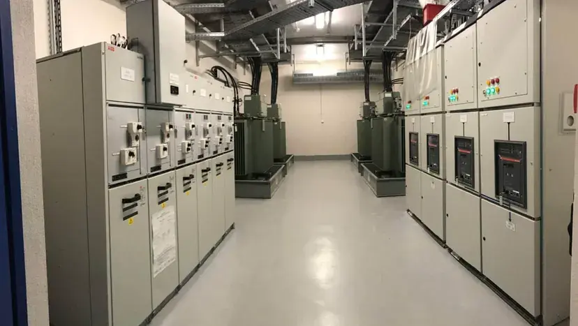 Electrical equipment room within an underground substation